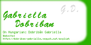 gabriella dobriban business card